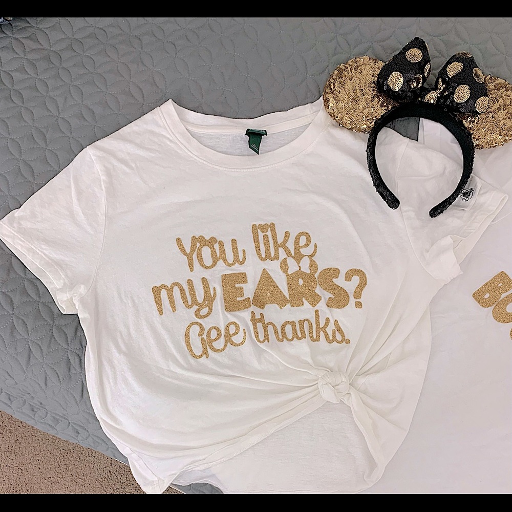 His & Hers Disney Shirts and Ears- 3 Piece